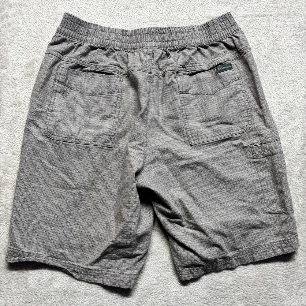 (2) Columbia Shorts Mens S Organic Cotton Textured 9" Inseam Stretch Beach Gray - Picture 3 of 8